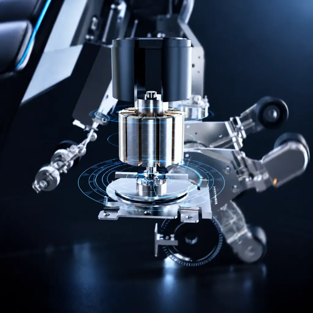 Close-up of the Biovis 5D massage mechanism