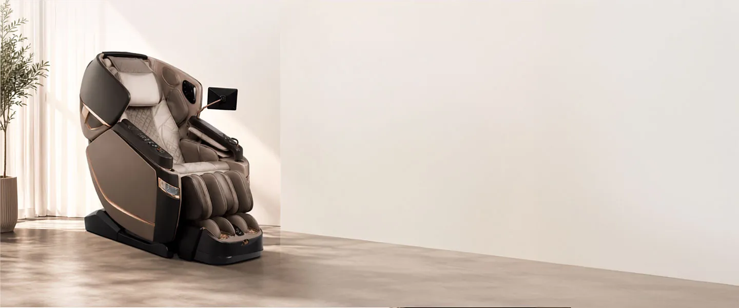 OGAWA Biovis massage chair in a bright, minimal living room